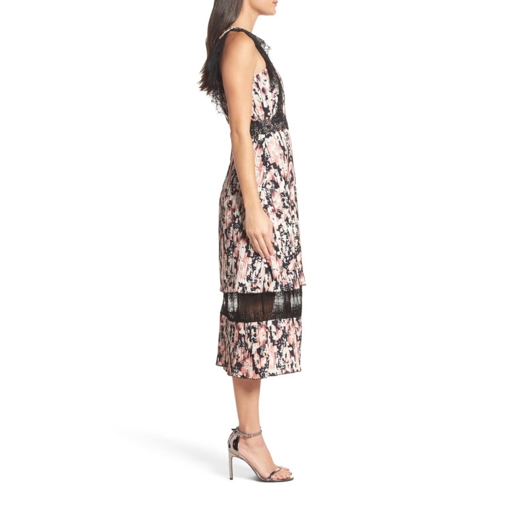 Foxiedox Jasmine Lace Pleated Floral Midi Dress XS - Picture 2 of 16
